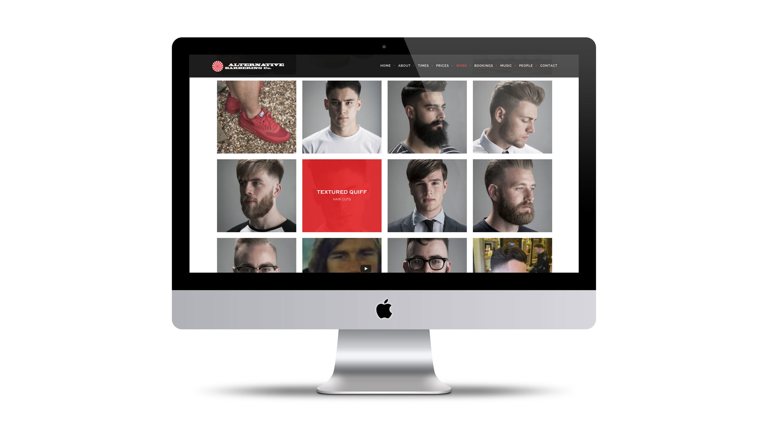 barbershop website design different haircuts page alternative barbering co