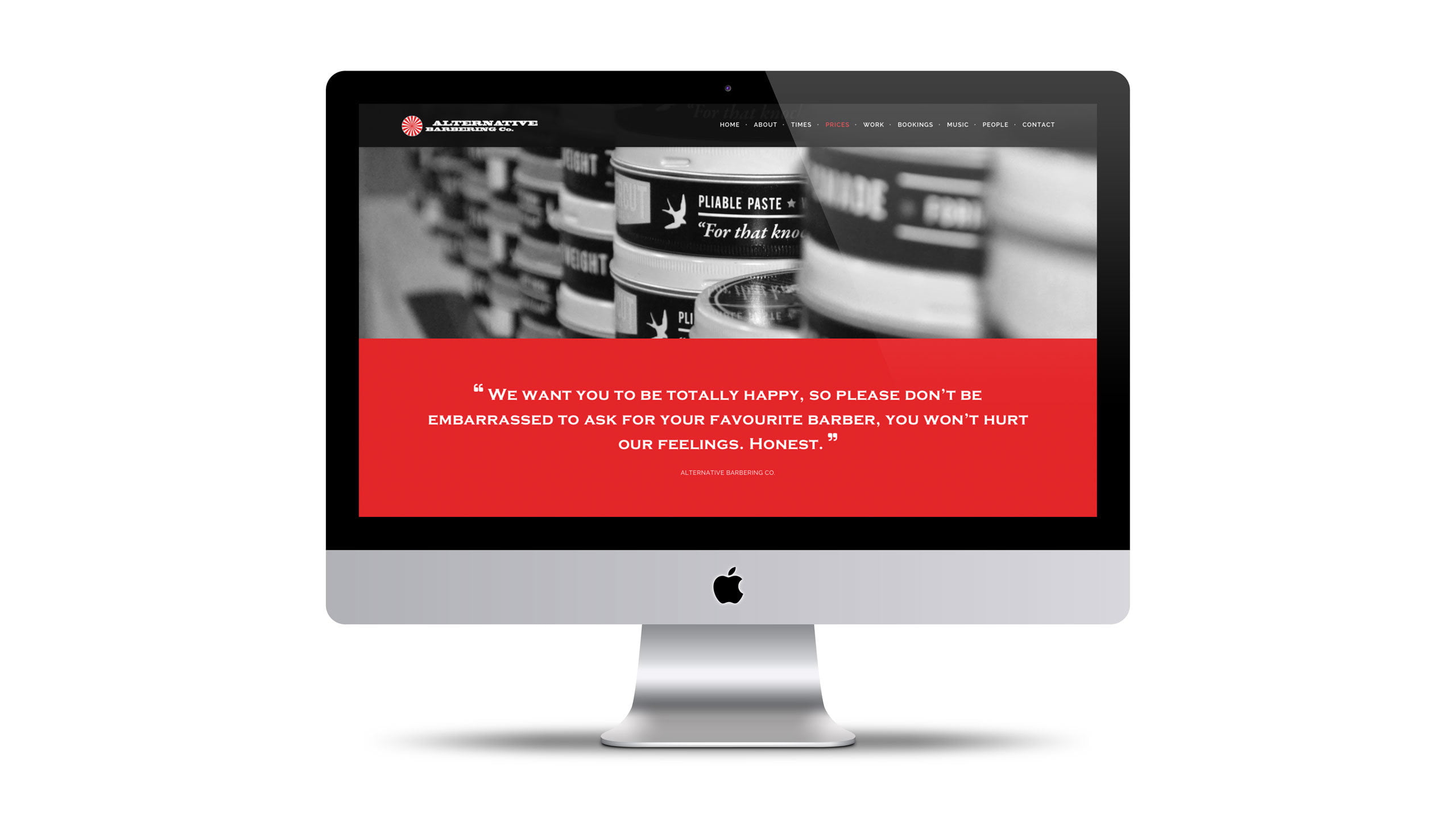 barbershop website design happy customer page alternative barbering co