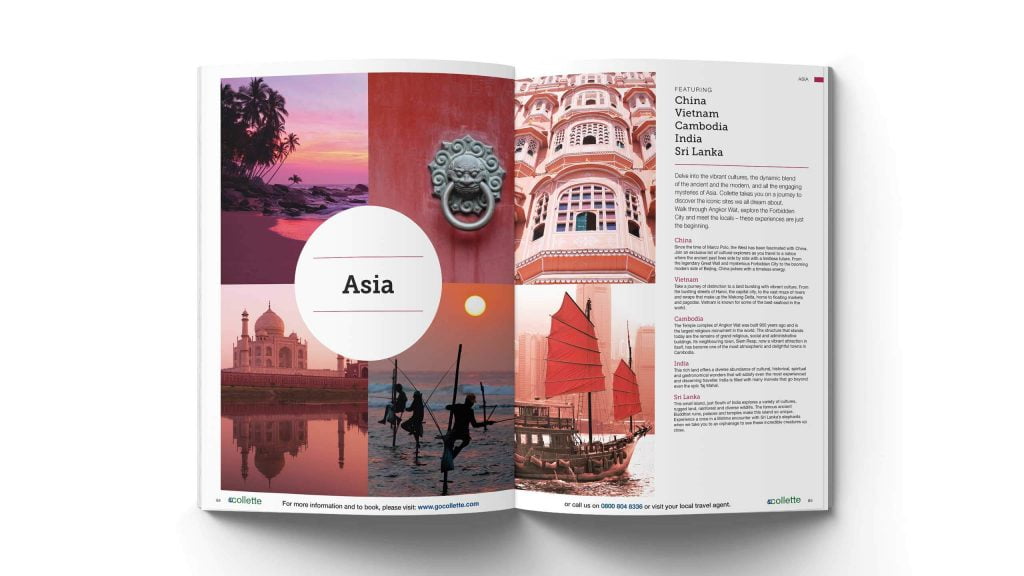 Escorted tours branding and graphic design Collette Tours Hertfordshire