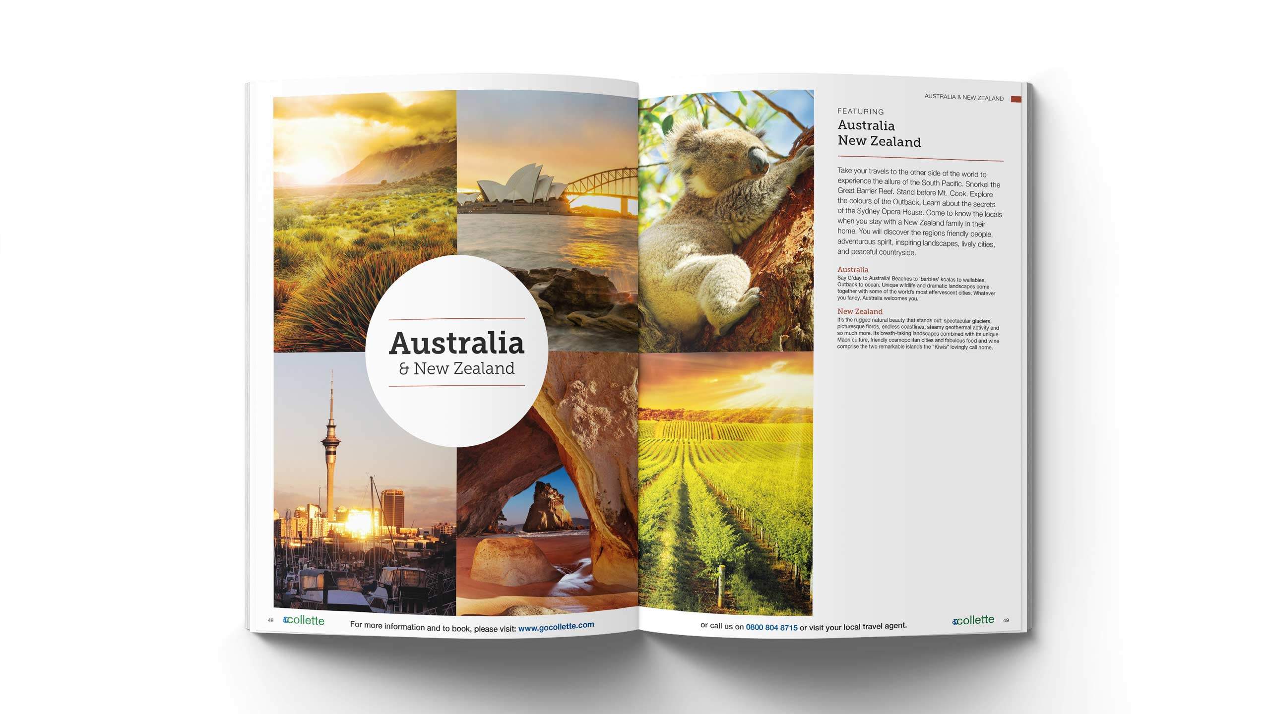 Escorted tours branding and graphic design Collette Tours Hertfordshire