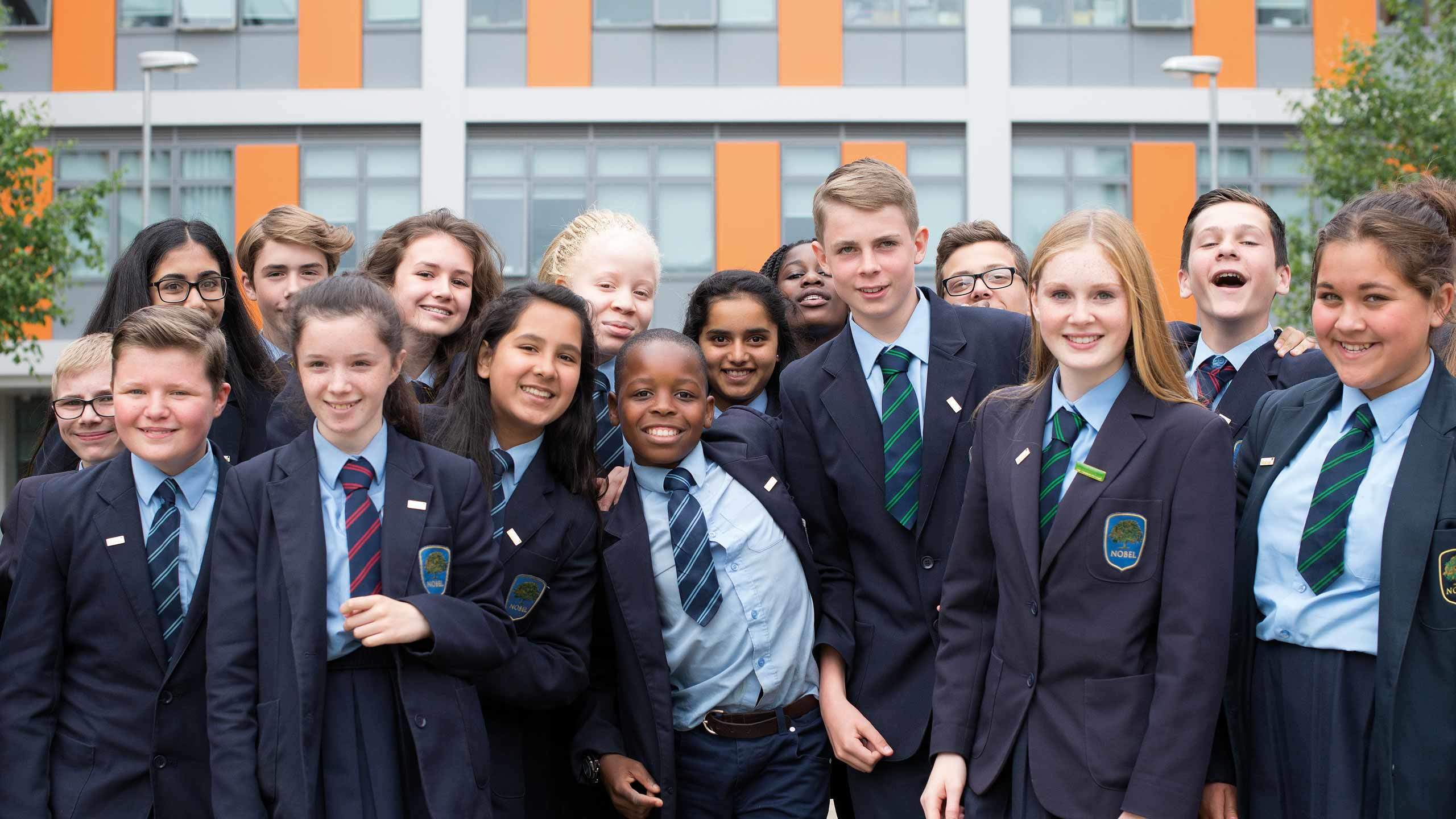 secondary school branding hero image pupils the nobel school