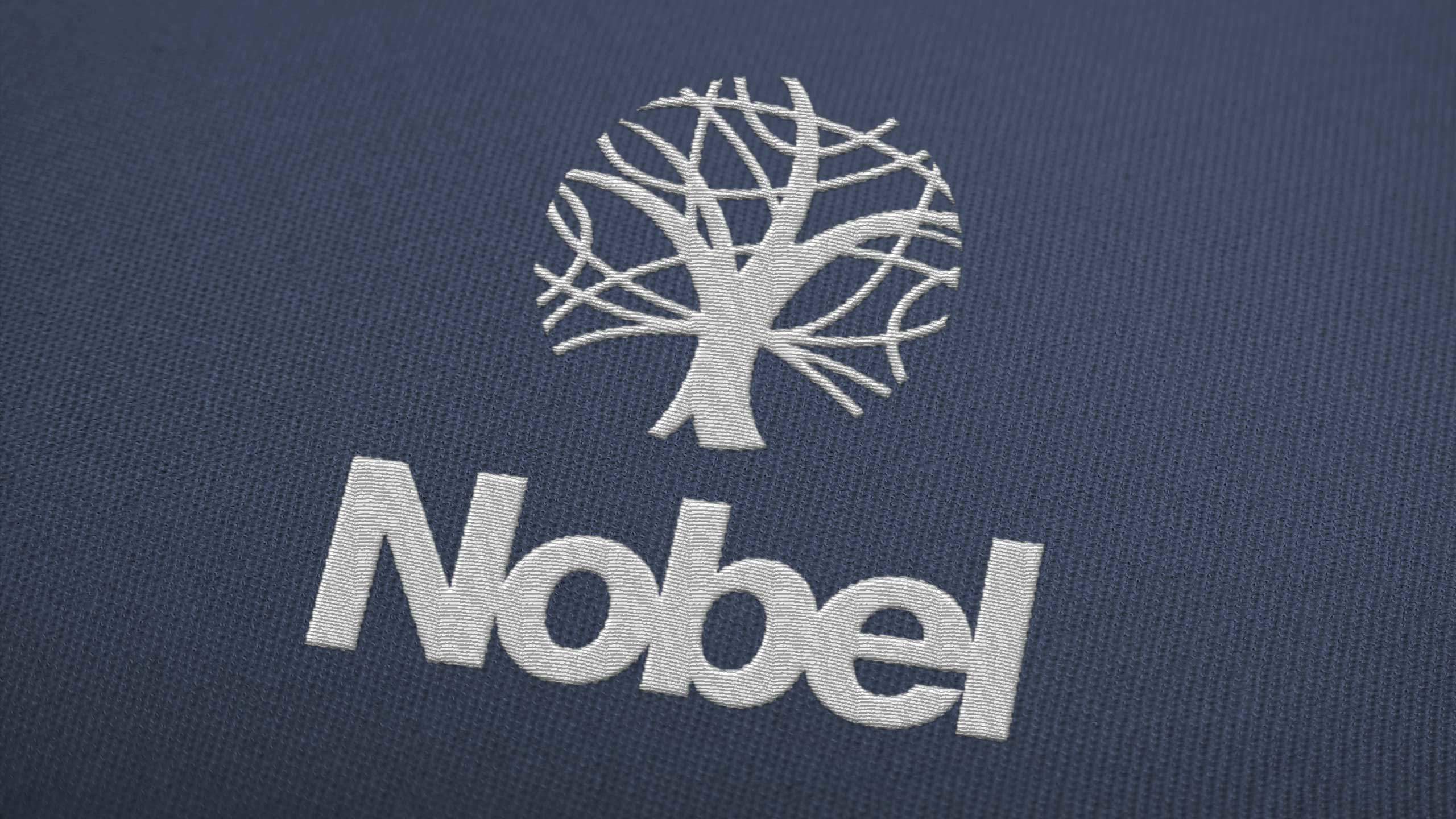 secondary school logo design embroidered the nobel school