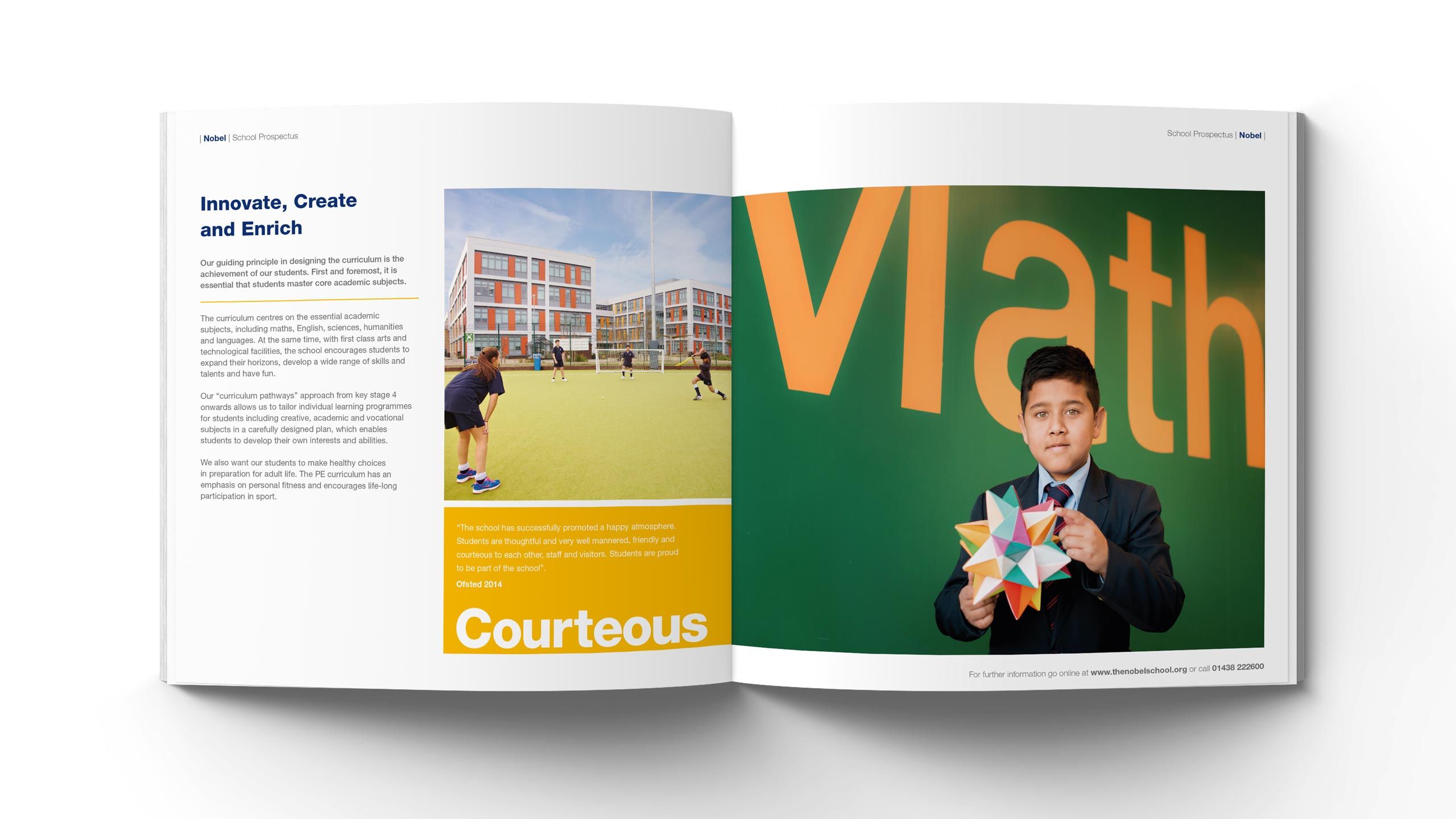 secondary school prospectus design innovate create enrich pages the nobel school