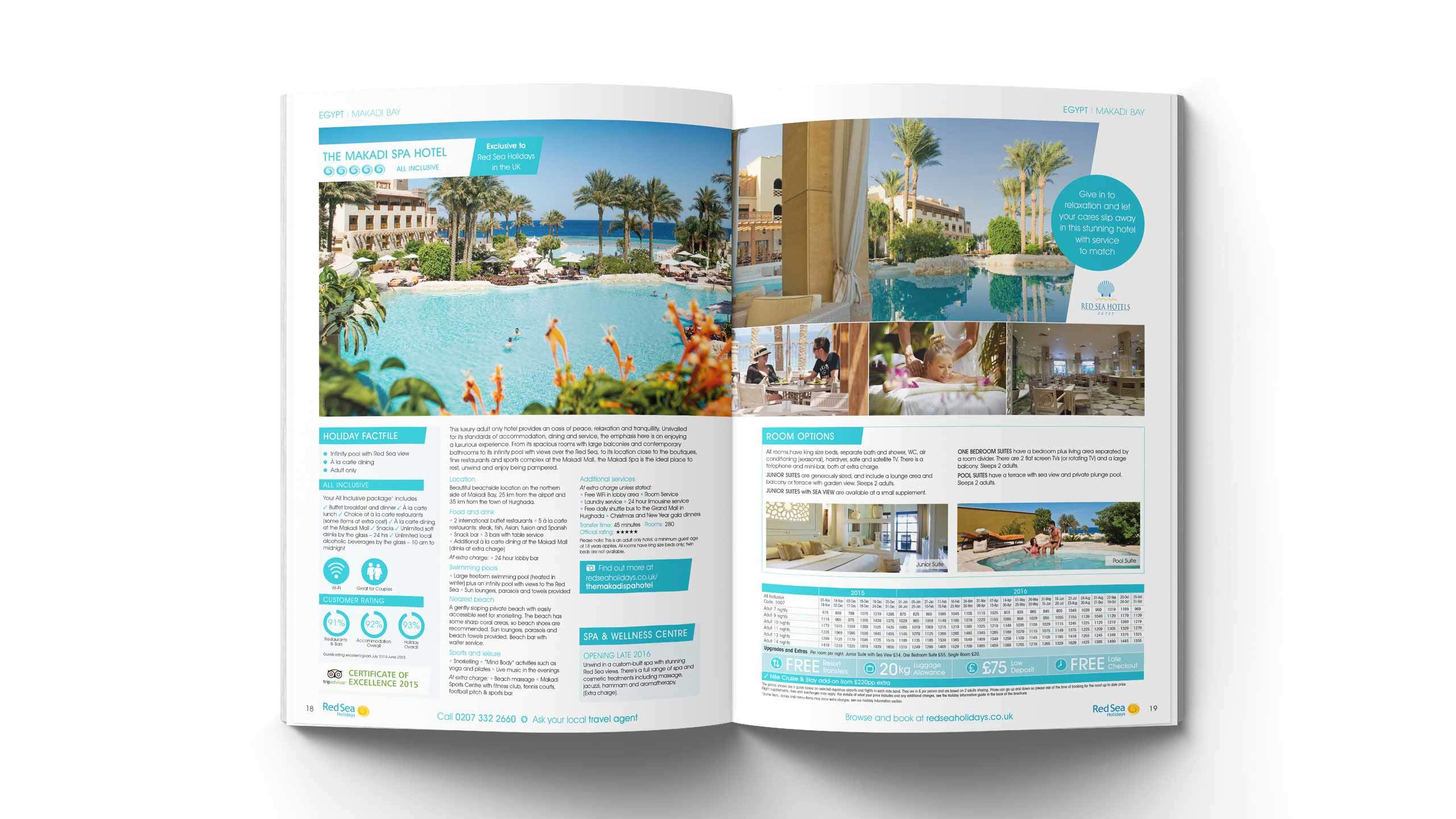 tour operator brochure design makadi spa hotel pages red sea holidays