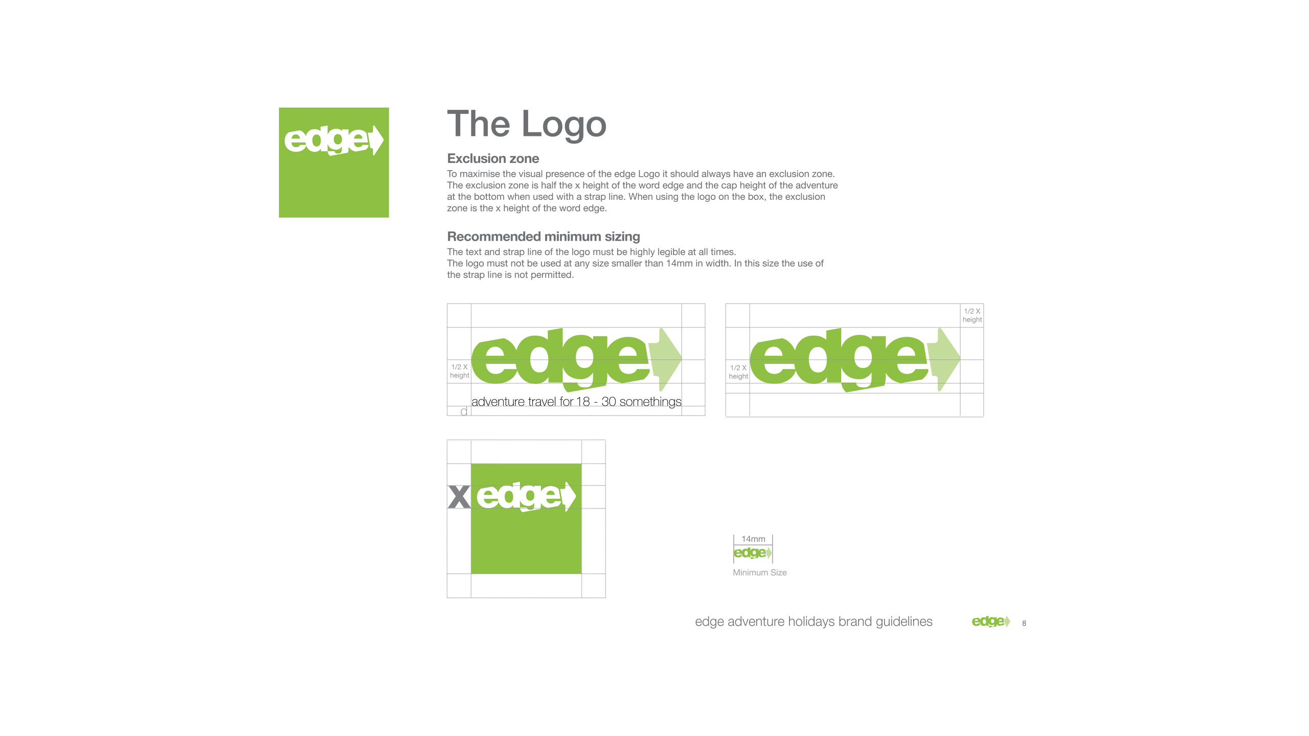 18-30 travel branding brand guidelines the logo edge adventure